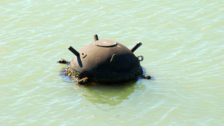 sea mine in water