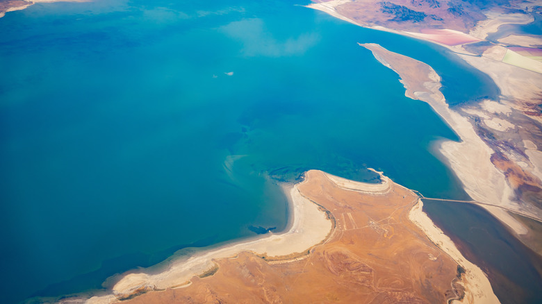 aerial view of Great Salt Lake