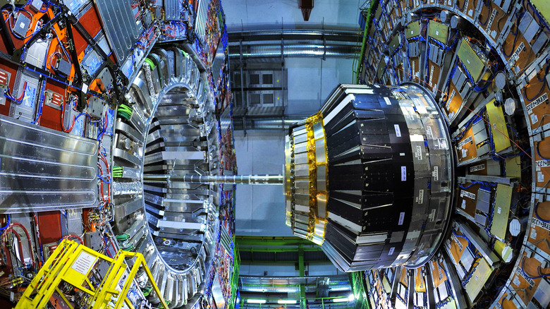 Inside of a particle accelerator