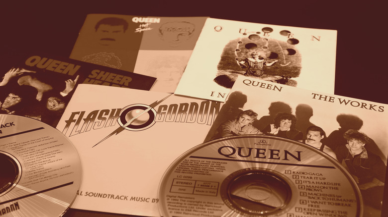 Montage of Queen album covers