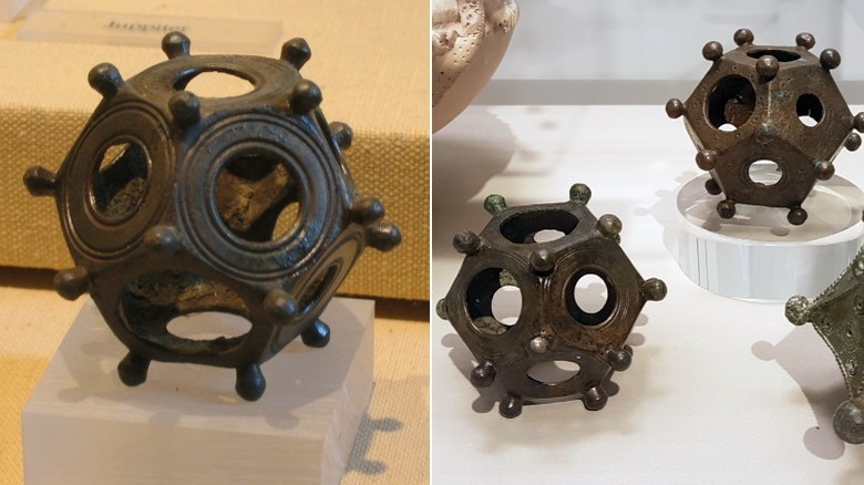 The Roman dodecahedra on display