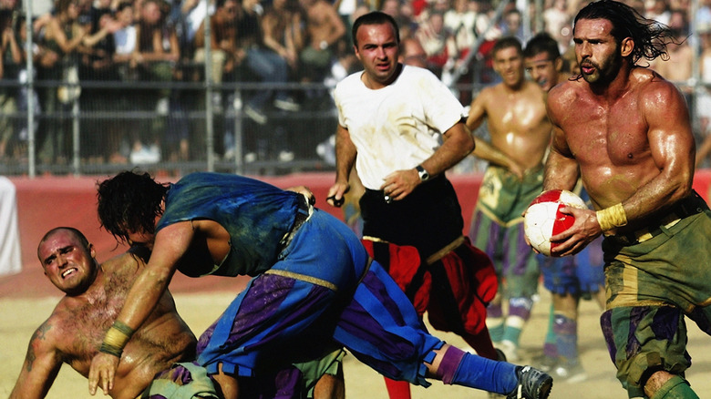 Medieval football re-enactment