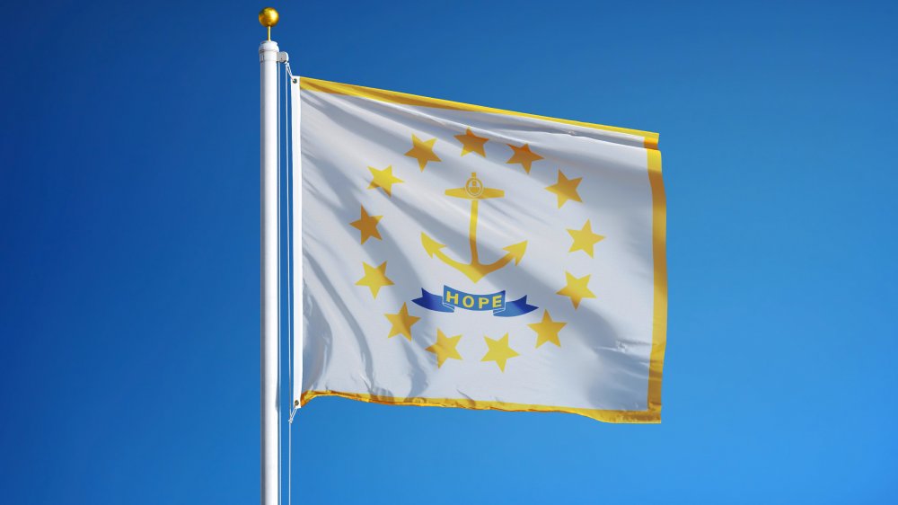 The flag of Rhode Island