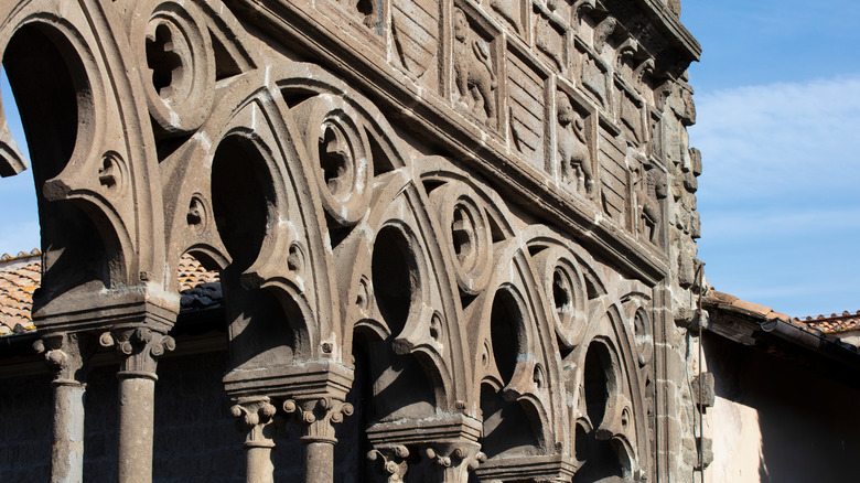 Exterior of the papal palace in Viterbo