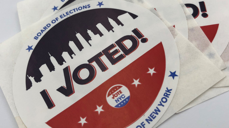 An 'I voted' sticker