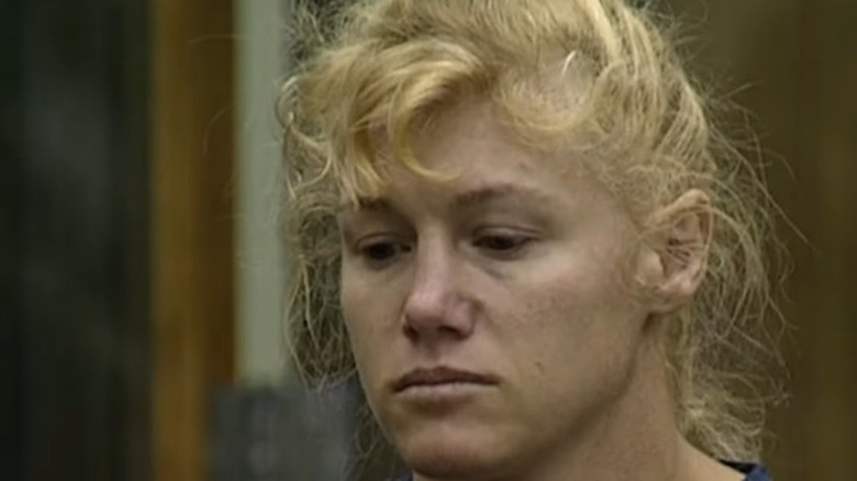 Sally McNeil standing in court