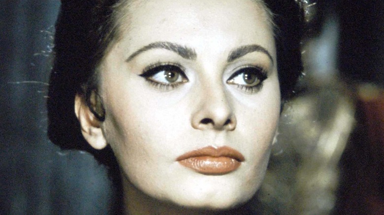 Sophia Loren looking stern