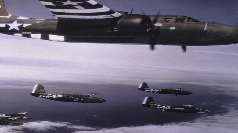 Allied bomber on D-Day painted with stripes to avoid friendly fire