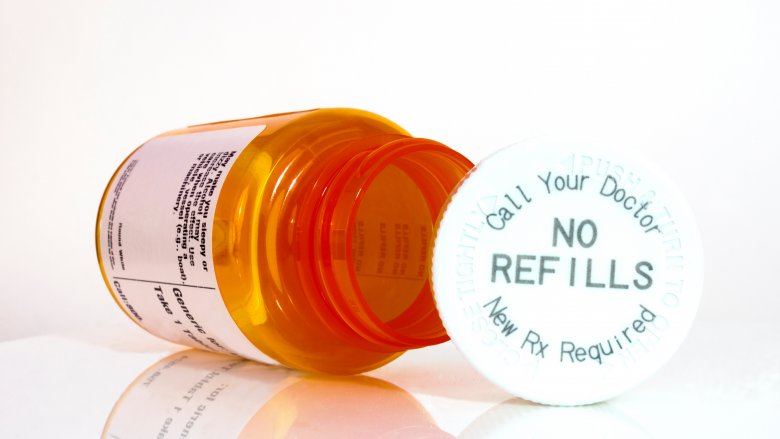 Empty prescription bottle