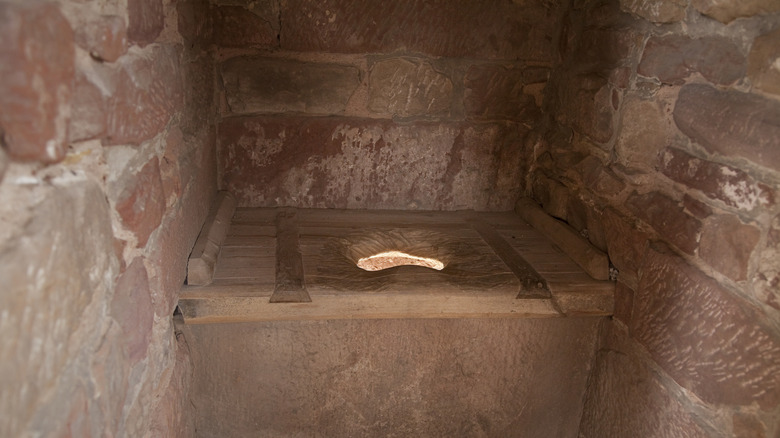 primitive latrine-style toilet