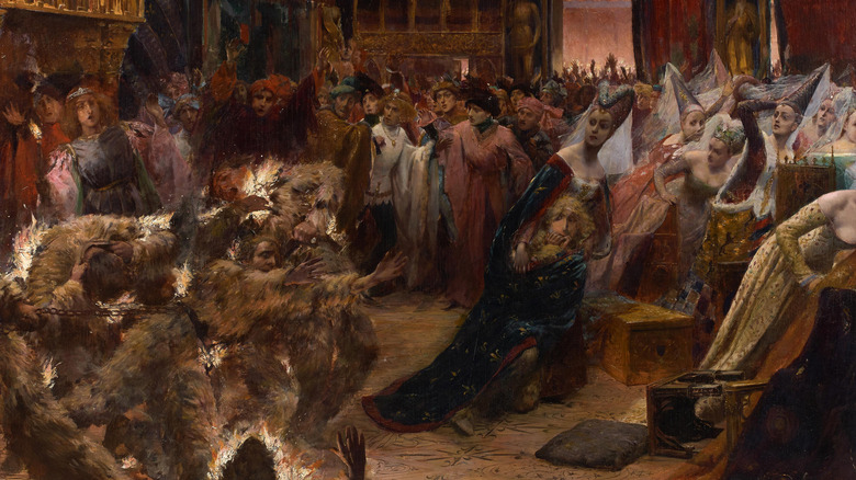 painting of the ball of the burning men
