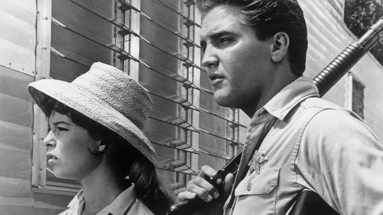 Anne Helm and Elvis movie still