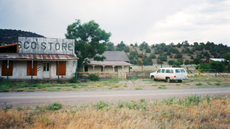 A modern photo of the house where the Frisco shootout occured