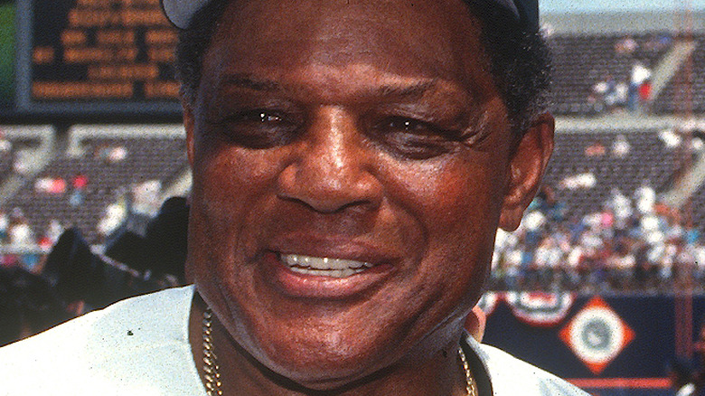 Willie Mays smiling