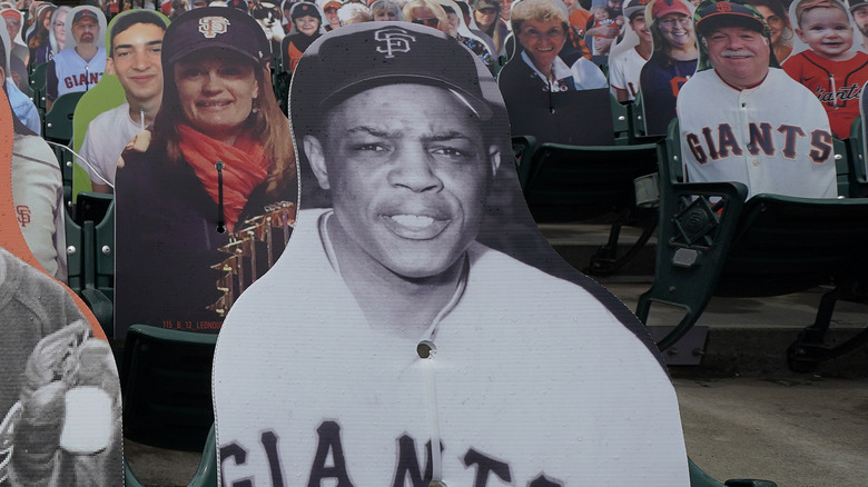 Cardboard cutout of Willie Mays