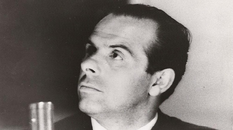 Piero Piccioni in front of microphone