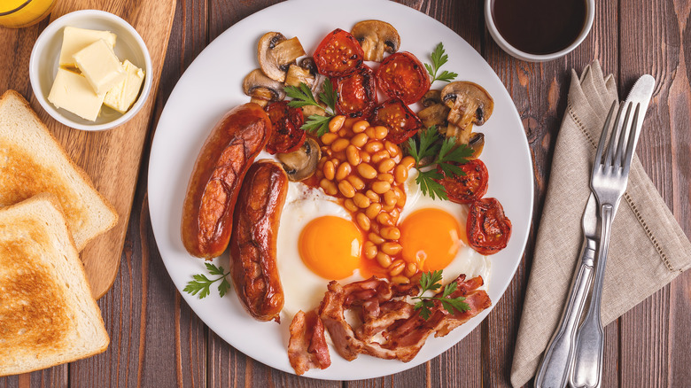Traditional full English breakfast