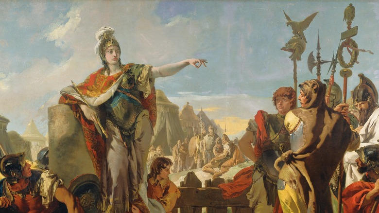 Queen Zenobia addresses troops