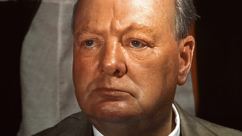 portrait of Winston Churchill during World War II 