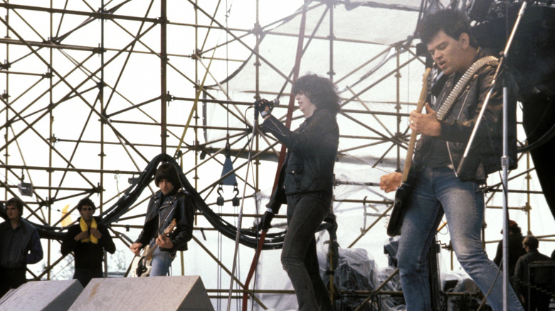 The Ramones playing on stage circa 1980s