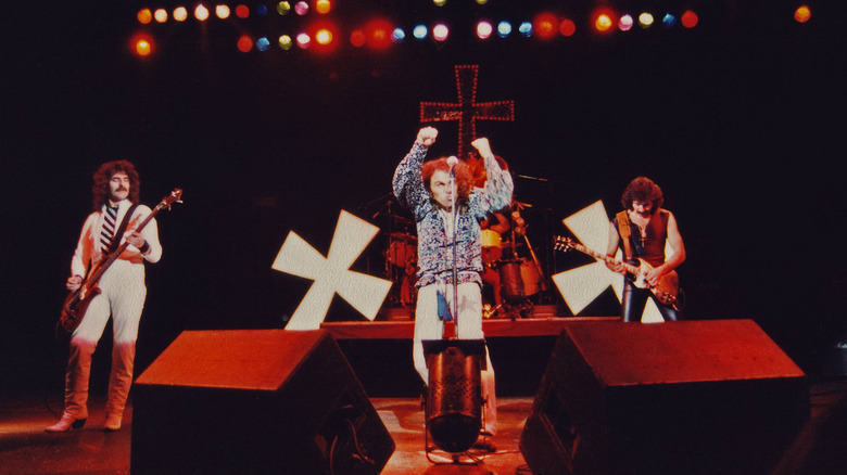 Black Sabbath performing on stage in 1980