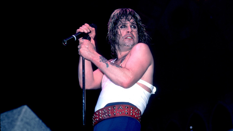 Ozzy Osbourne performing on stage in 1982