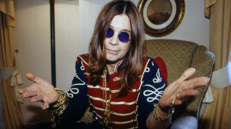 Ozzy Osbourne in military uniform in 1991