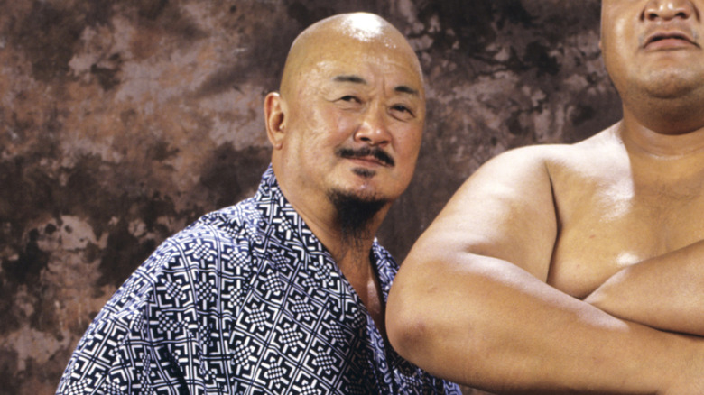 Mr. Fuji smiling for a photo