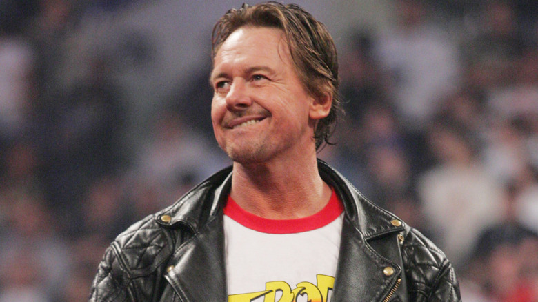 Roddy Piper smirking in the ring