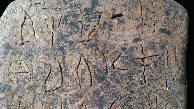 section linear A tablet