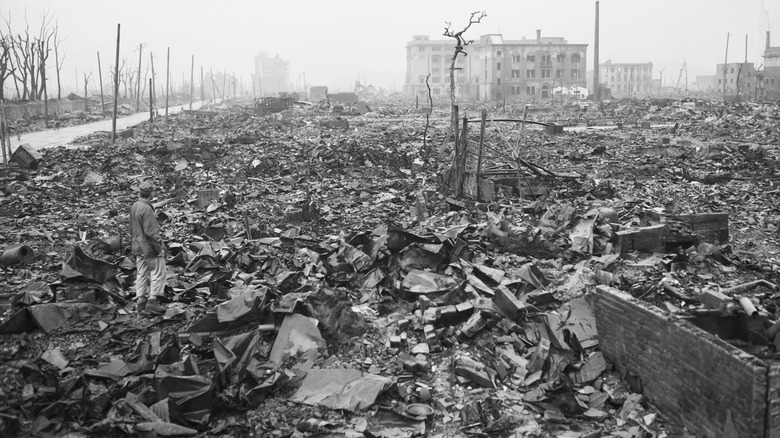 Section of Hiroshima destryed by atomic bomb
