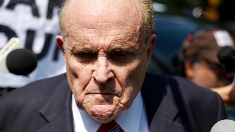Rudy Giuliani leaves Fulton County courthouse