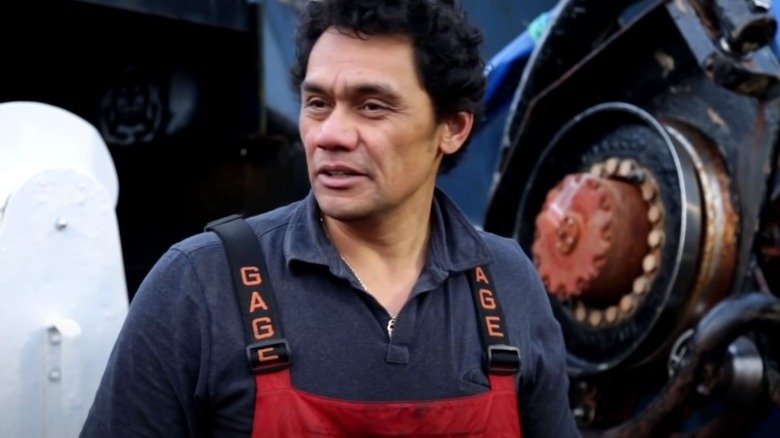 Freddy Maugatai on the deck of a ship