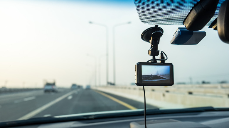 Dashcam in car