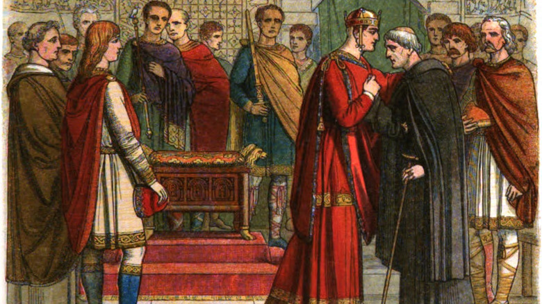painting of William at court