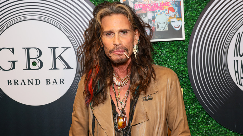 Steven Tyler backstage during event